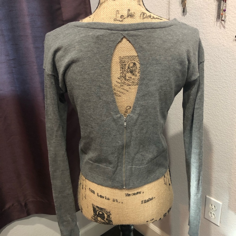 Express Gray Crop Sweater Size XS